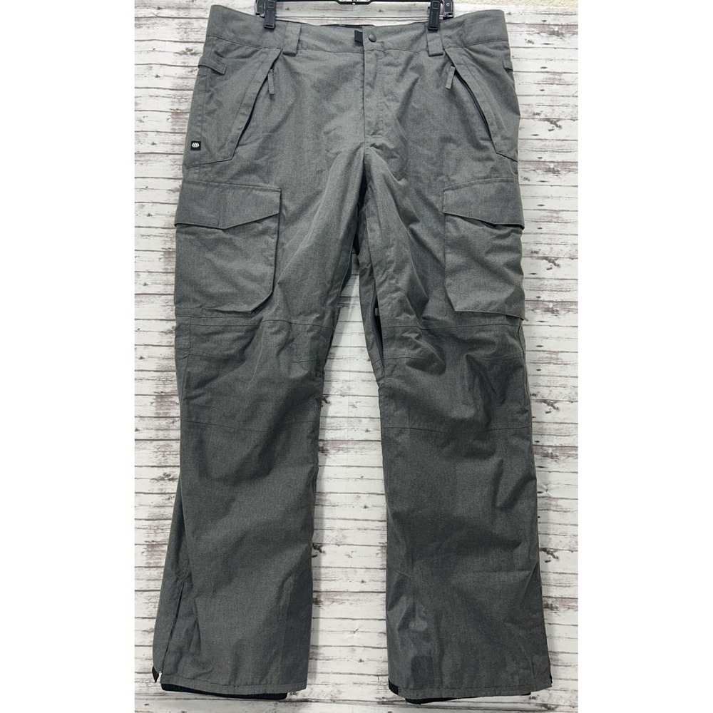 686 Smarty Infinity Cargo Snowboard Pants Men's 2XL Gray Thermal Rating NO 6